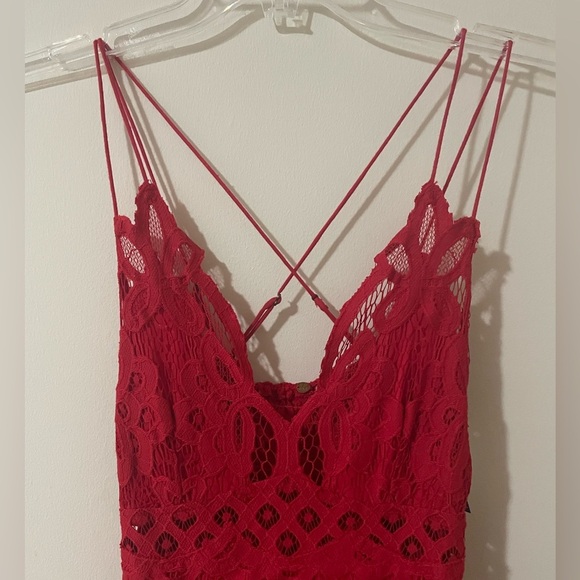 Free People FP One Adella Red Maxi Dress Size XS - Picture 2 of 9